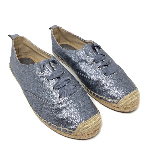 NEW Coach Ramira Gunmetal Glitter Flats Size 8B - Picture 2 of 8